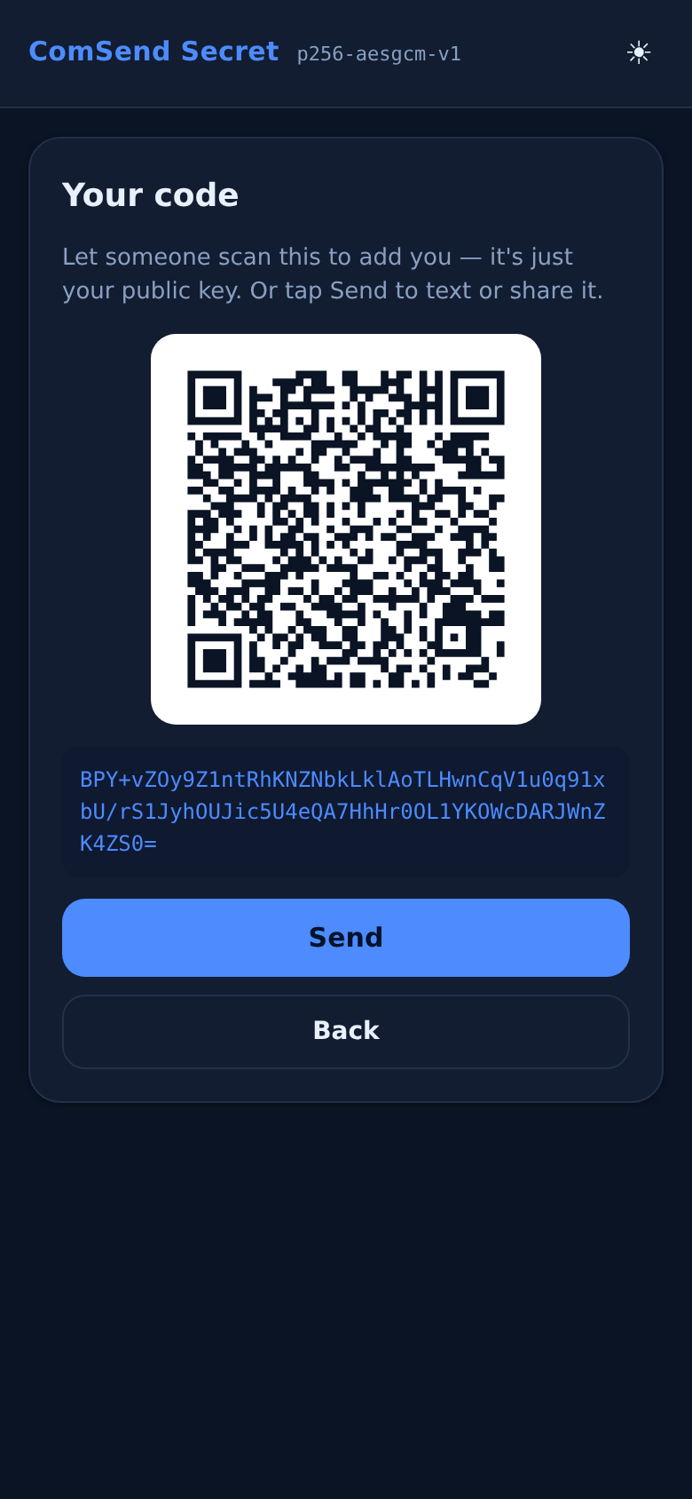 Add someone by QR code